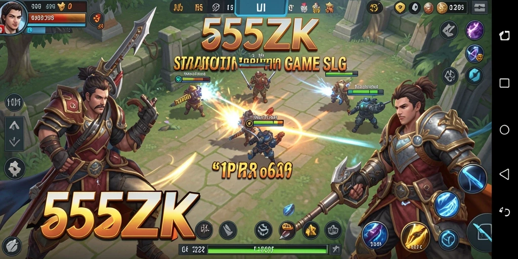 Screenshot gameplay menarik dari 555ZK dengan aksi pertempuran strategis.