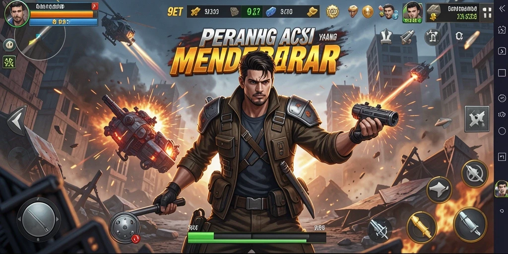 Tampilan gameplay yang menegangkan dari 9ET dengan aksi yang intens.