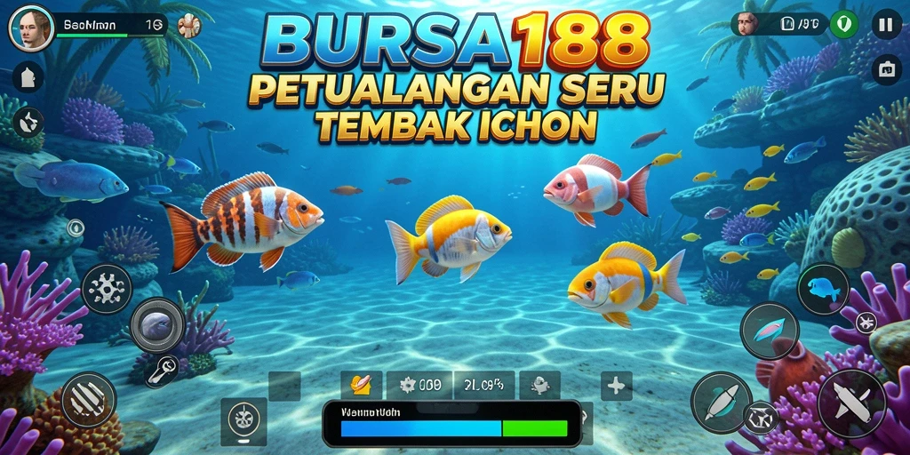 Screenshot BURSA188 menampilkan aksi seru dalam permainan Tembak Ikan.