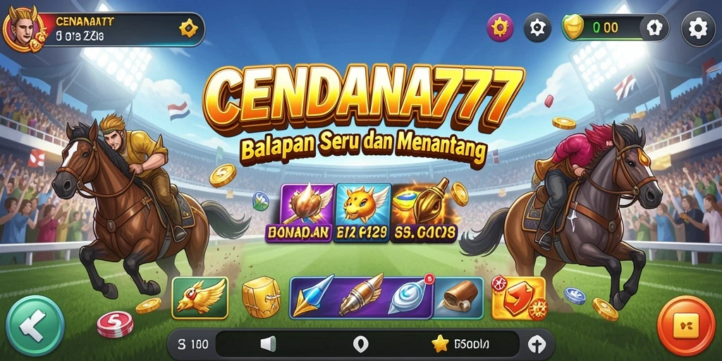 Tampilan gameplay balapan seru di CENDANA777 dengan grafik menawan.