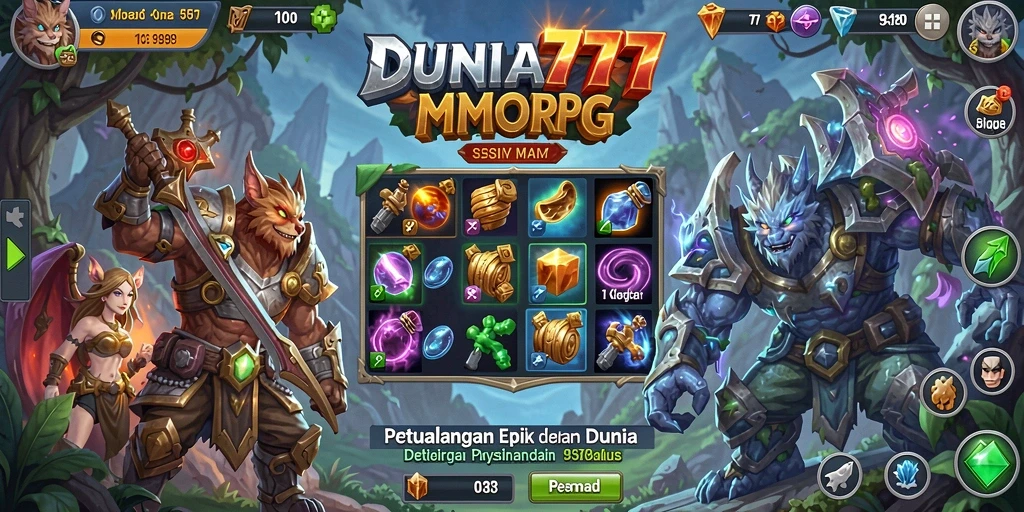 Screenshot gameplay DUNIA777 menampilkan aksi seru dalam petualangan MMORPG.