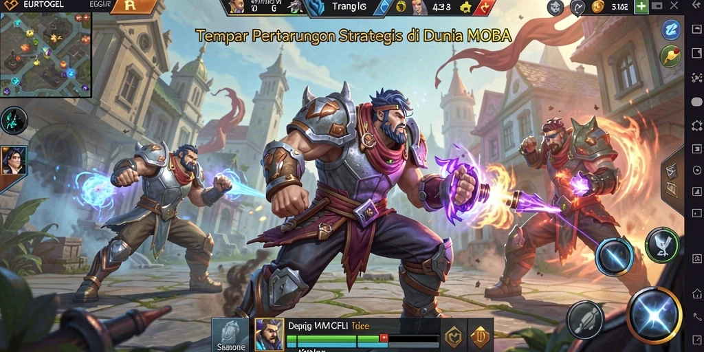 Tampilan aksi seru dalam gameplay EUROTOGEL.