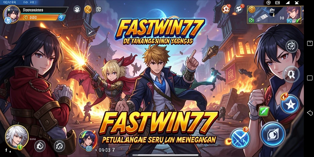 Tampilan menarik dari gameplay <strong>FASTWIN77</strong> dengan aksi karakter Anime.