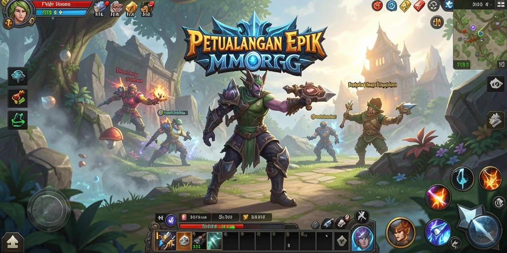Tampilan gameplay FW66 dengan aksi seru di dunia MMORPG.