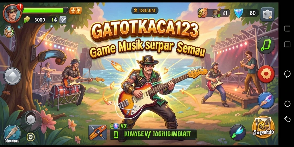 Tampilan gameplay GATOTKACA123 yang penuh warna dan interaktif.