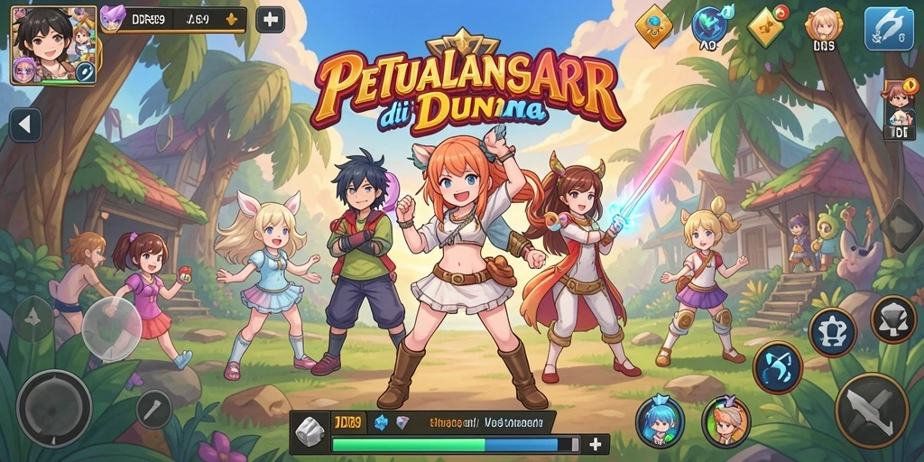 Tampilan gameplay seru dari IDR89 dengan karakter anime favorite.