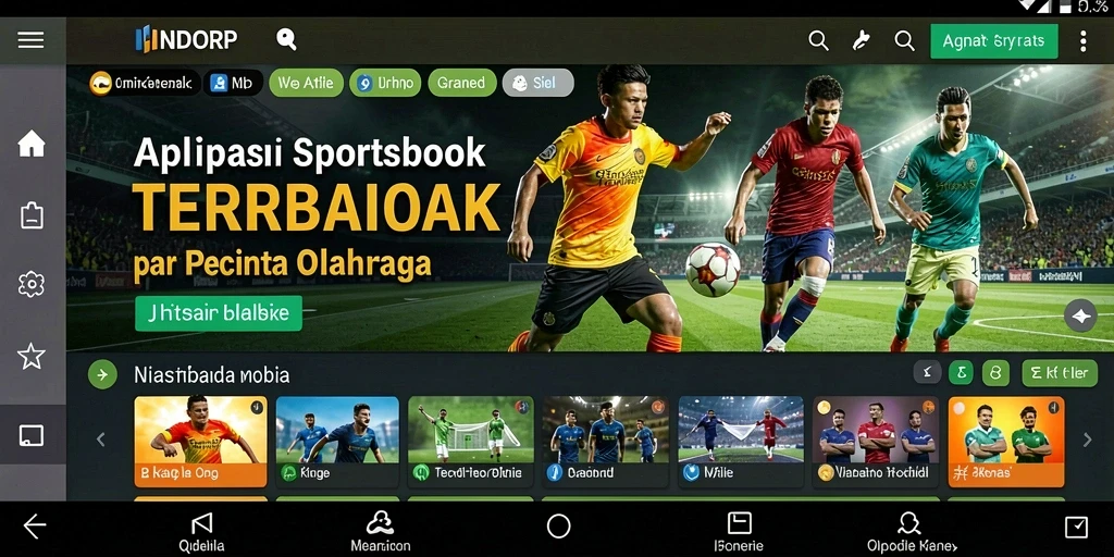 Tampilan menarik dari aplikasi Sportsbook INDORP saat taruhan berlangsung.