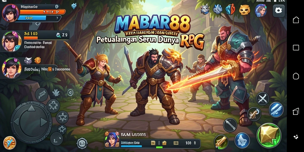 Tangkapan layar MABAR88 menampilkan pertarungan seru dalam dunia RPG.