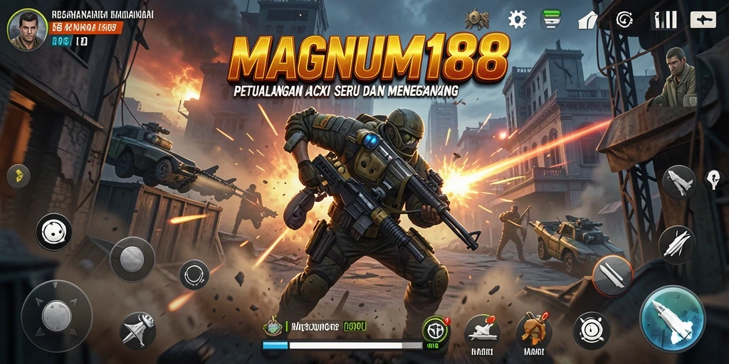 Tampilan gameplay MAGNUM188 yang menegangkan dan penuh aksi.