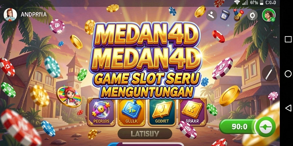 Screenshot MEDAN4D menampilkan aksi seru permainan Slot.