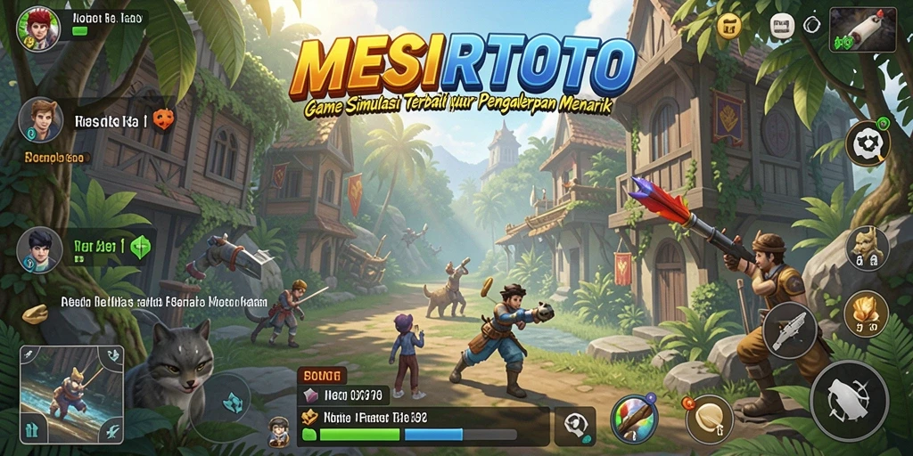 Screenshot gameplay MESIRTOTO dengan visual yang menakjubkan dan interaksi karakter.