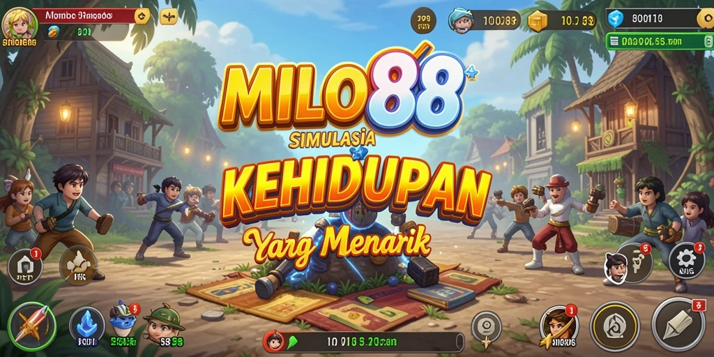 Tangkapan layar MILO88 menunjukkan gameplay simulasi kehidupan yang realistis.