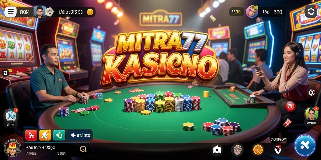 Tampilan menarik dari gameplay Kasino MITRA77 yang memukau.
