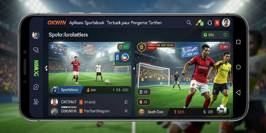 Tampilan screenshot yang menunjukkan aksi taruhan langsung di OKWIN.