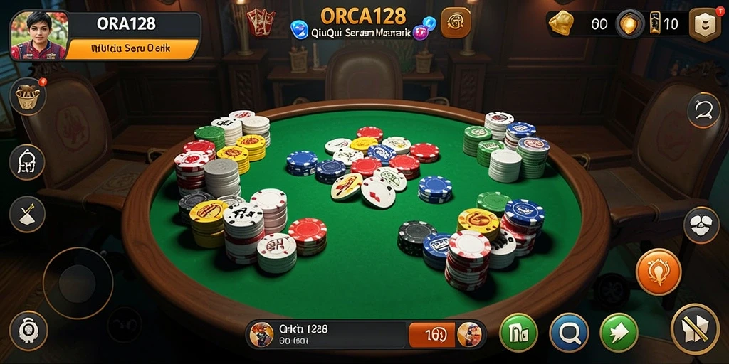 Tampilan gameplay menarik dari ORCA128 di QiuQiu.