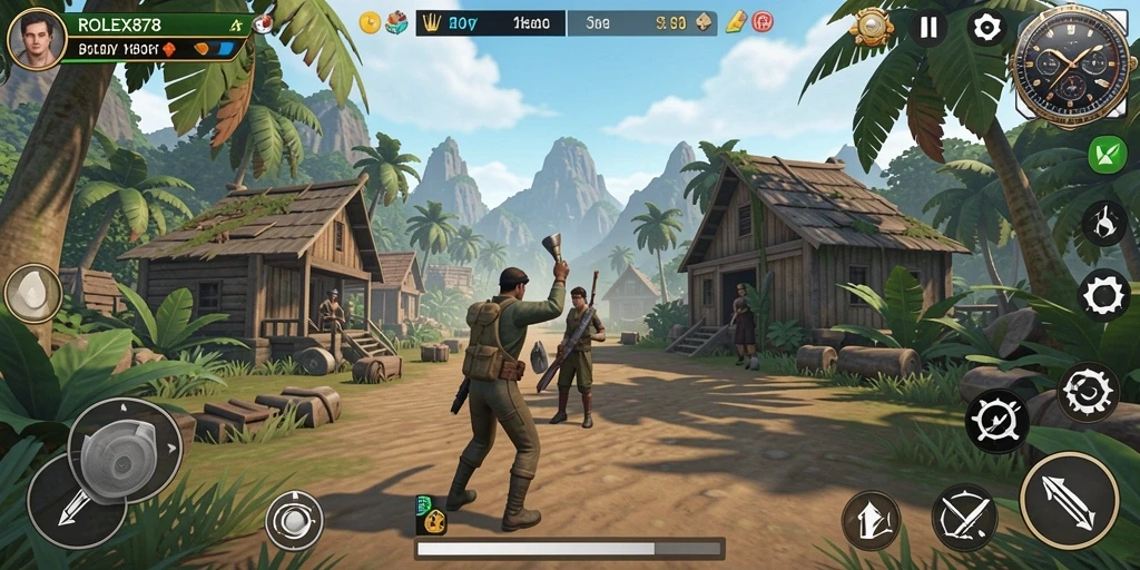 Tampilan gameplay menarik di dunia terbuka ROLEX878.