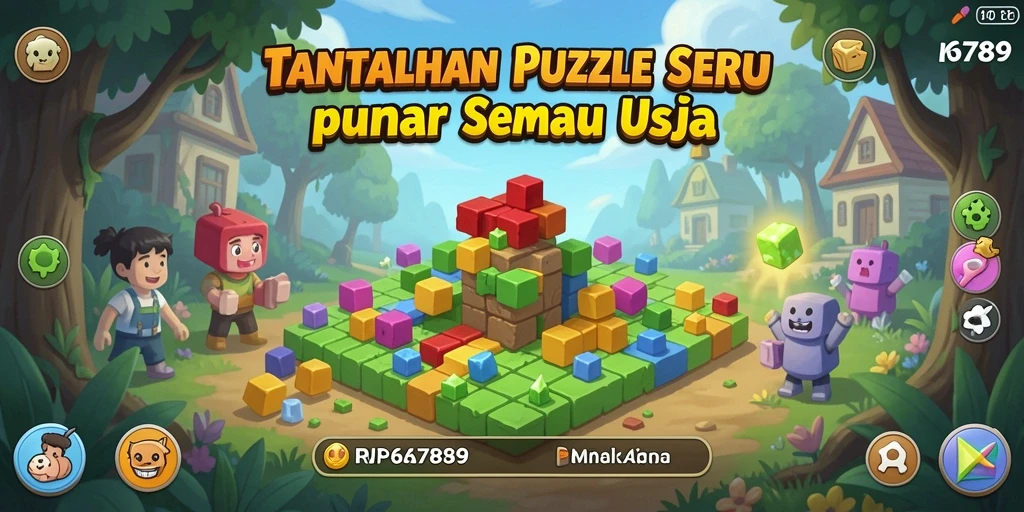 Tampilan menarik dari gameplay Rug6789 dengan berbagai puzzle.