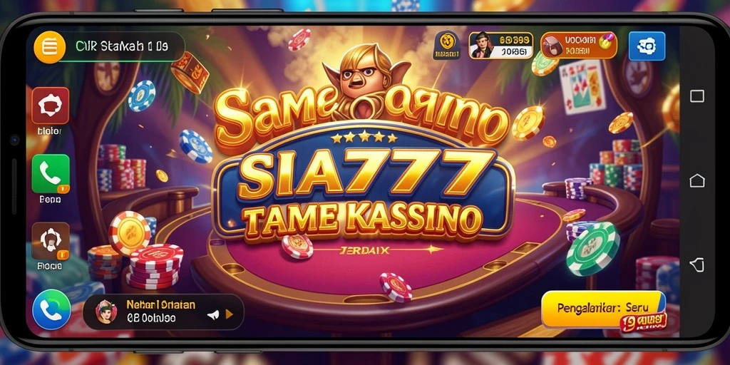 Screenshot menunjukkan gameplay seru dalam aplikasi Kasino SIA777.