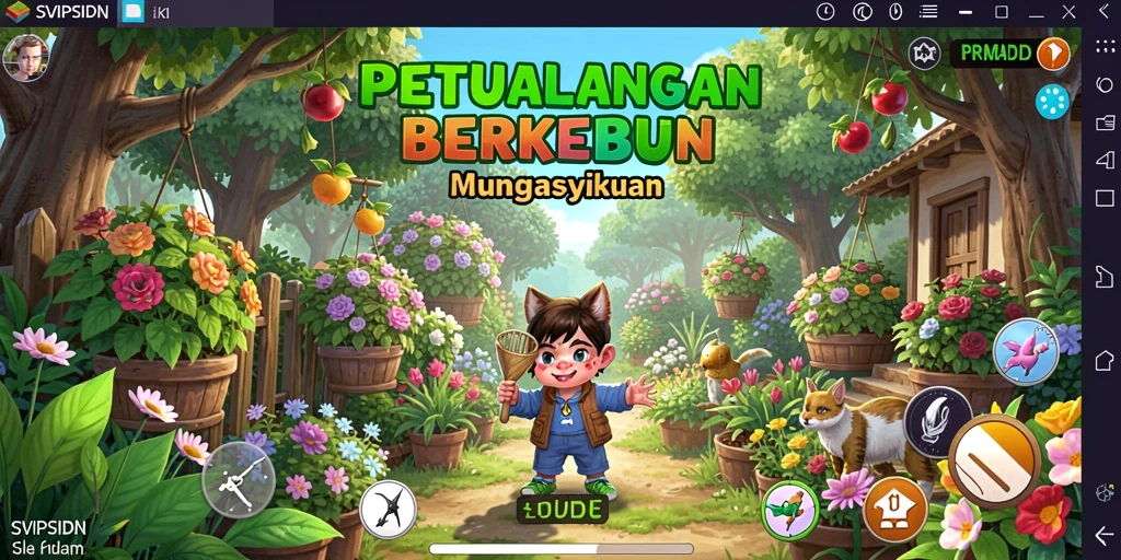 Screenshot SVIPSIDN menampilkan aktivitas berkebun yang seru dan interaktif.