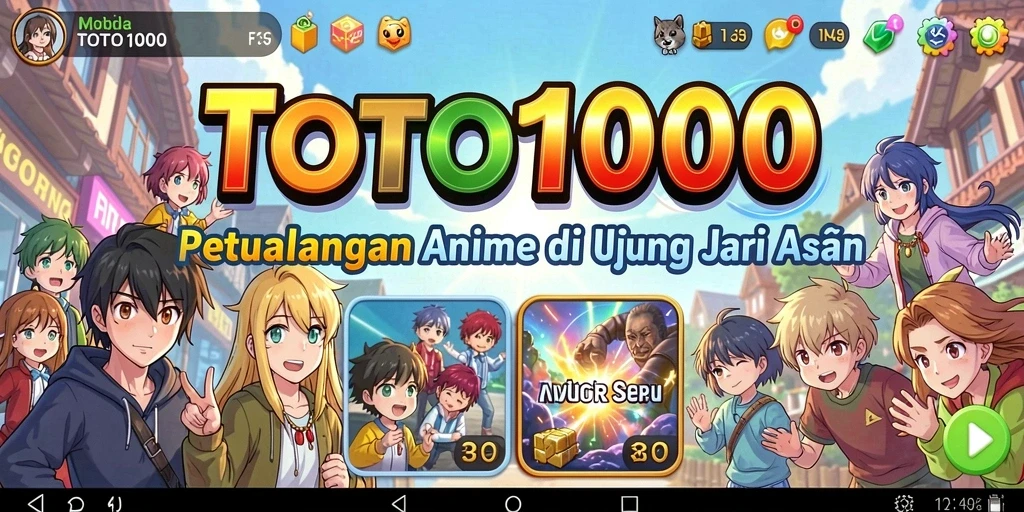 Tangkapan layar yang menunjukkan aksi seru dalam TOTO1000.